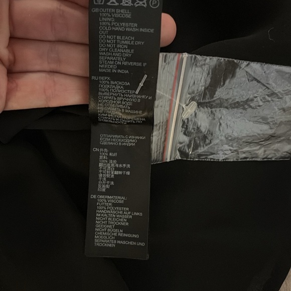 Flaw - New Reiss Long Sleeve Pintuck Floral Ruffle Mini Dress Size 12 NWT - Picture 13 of 13